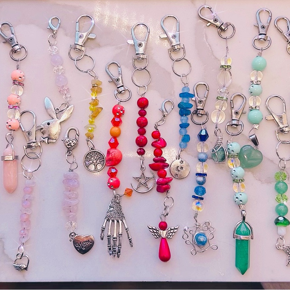 purse charms , bling up your new handbag with this accessory dangle keychain
